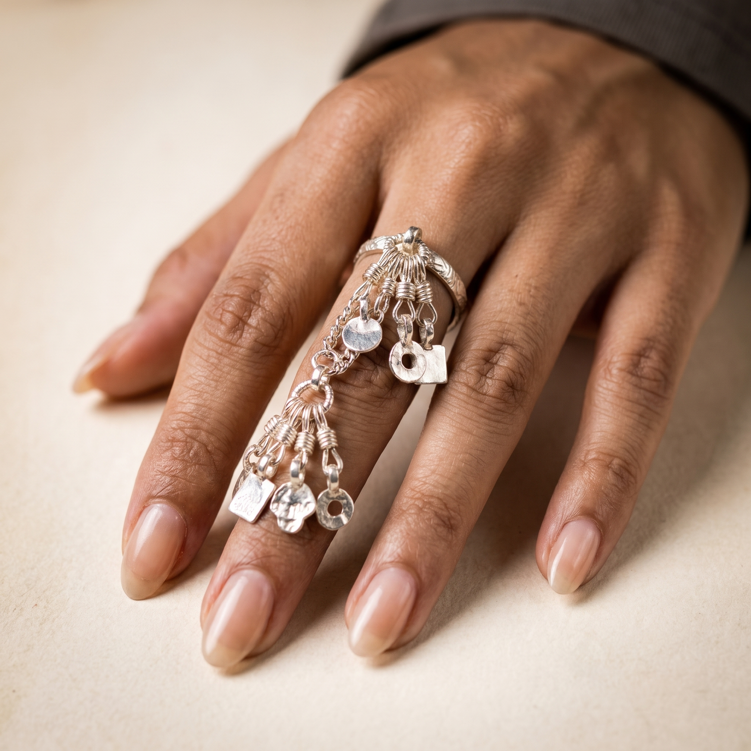 Noon Challa ring, Husnaraa editorial campaign photograph