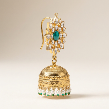 Karan Phool Golden Jhumka