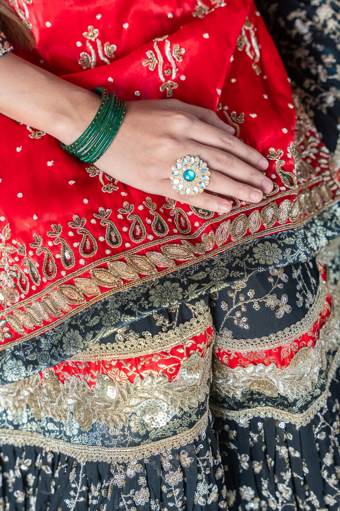 Karan Phool Ring worn on set
