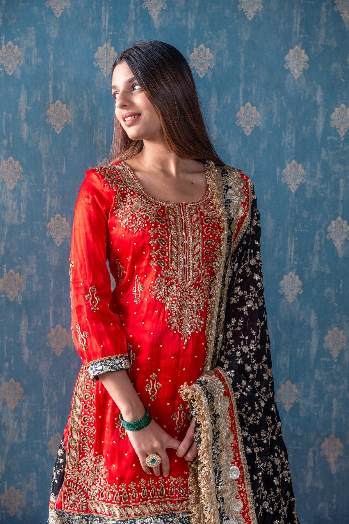 Raat Rani gharara — portrait detail, Husnaraa