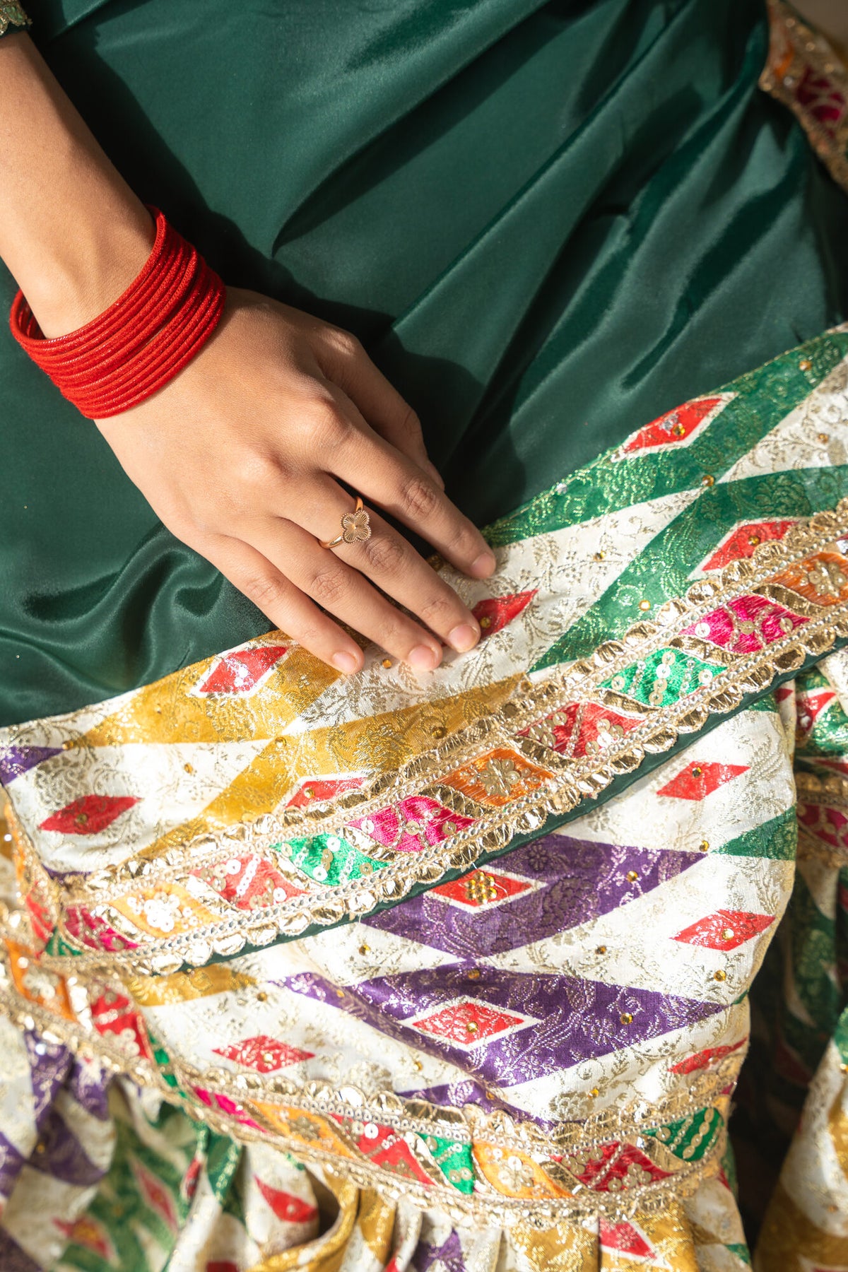 Chatapati hand-dye on the Rangrez Gharara Set