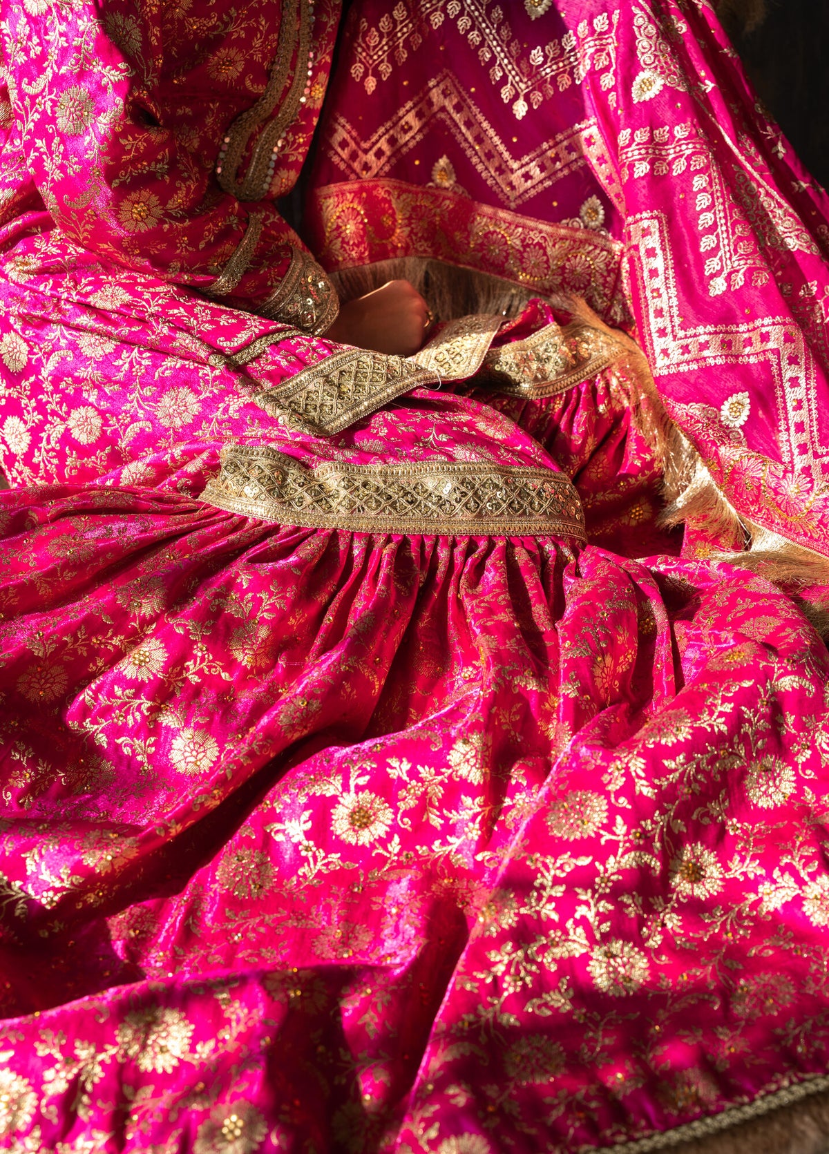 Rani gharara — embroidery detail, Husnaraa